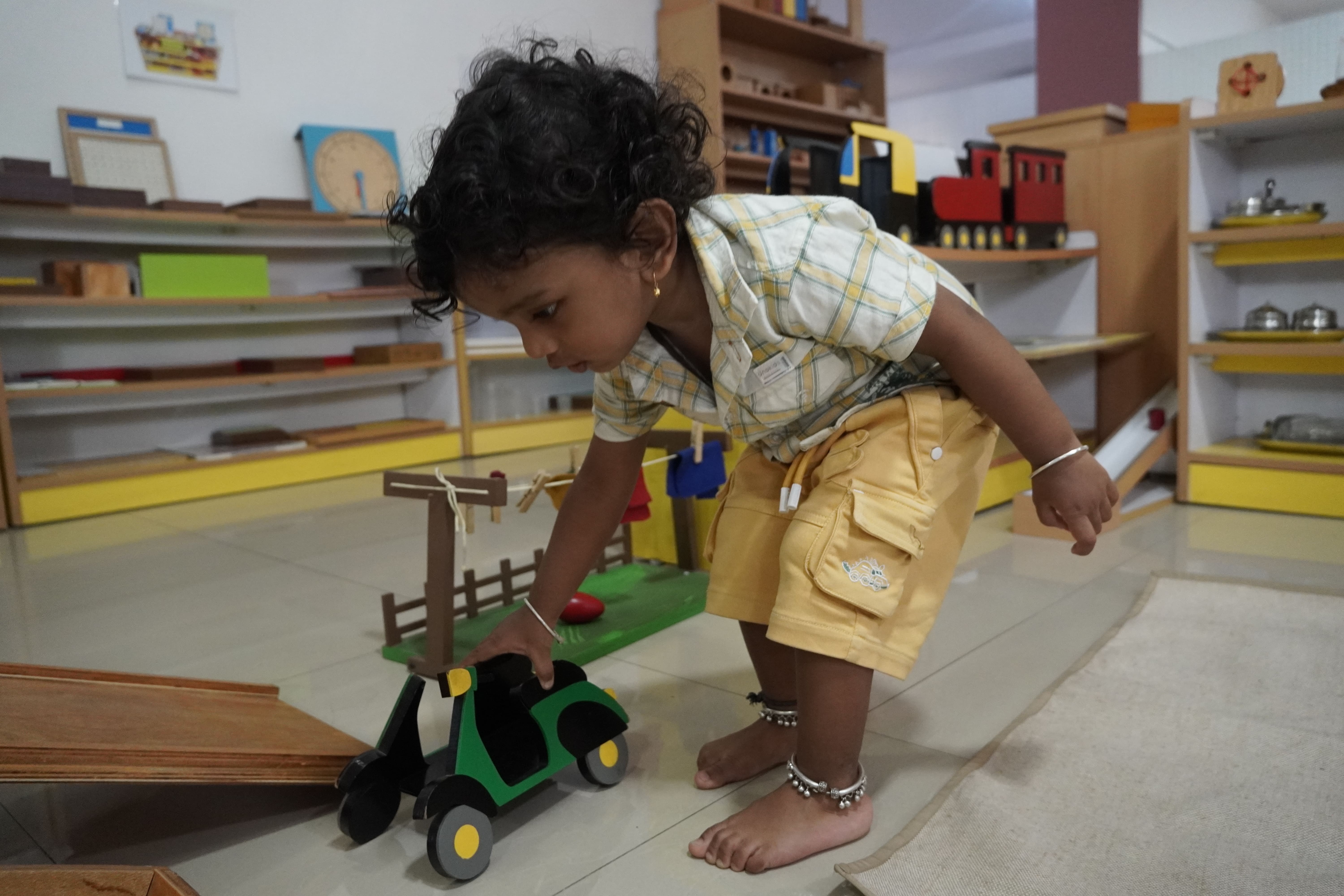 Children engaged in sensory learning activities